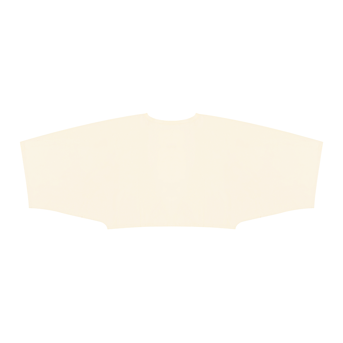 Apricot batwing sleeve T-shirt, back view with plain fabric and wide batwing sleeves.